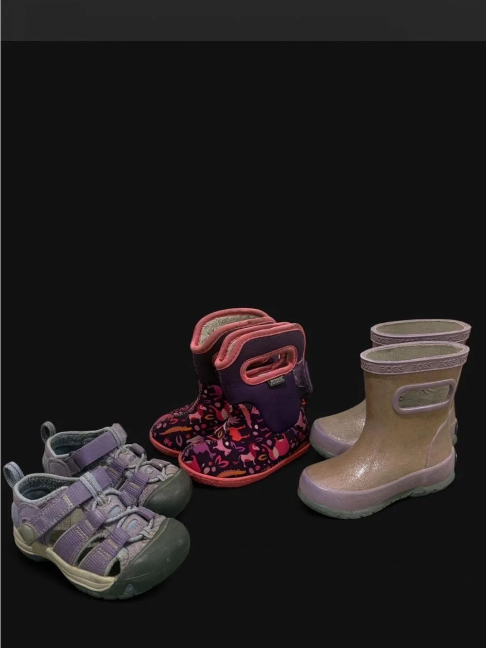 Toddle size 5 Bogs and size 6 keen sandals